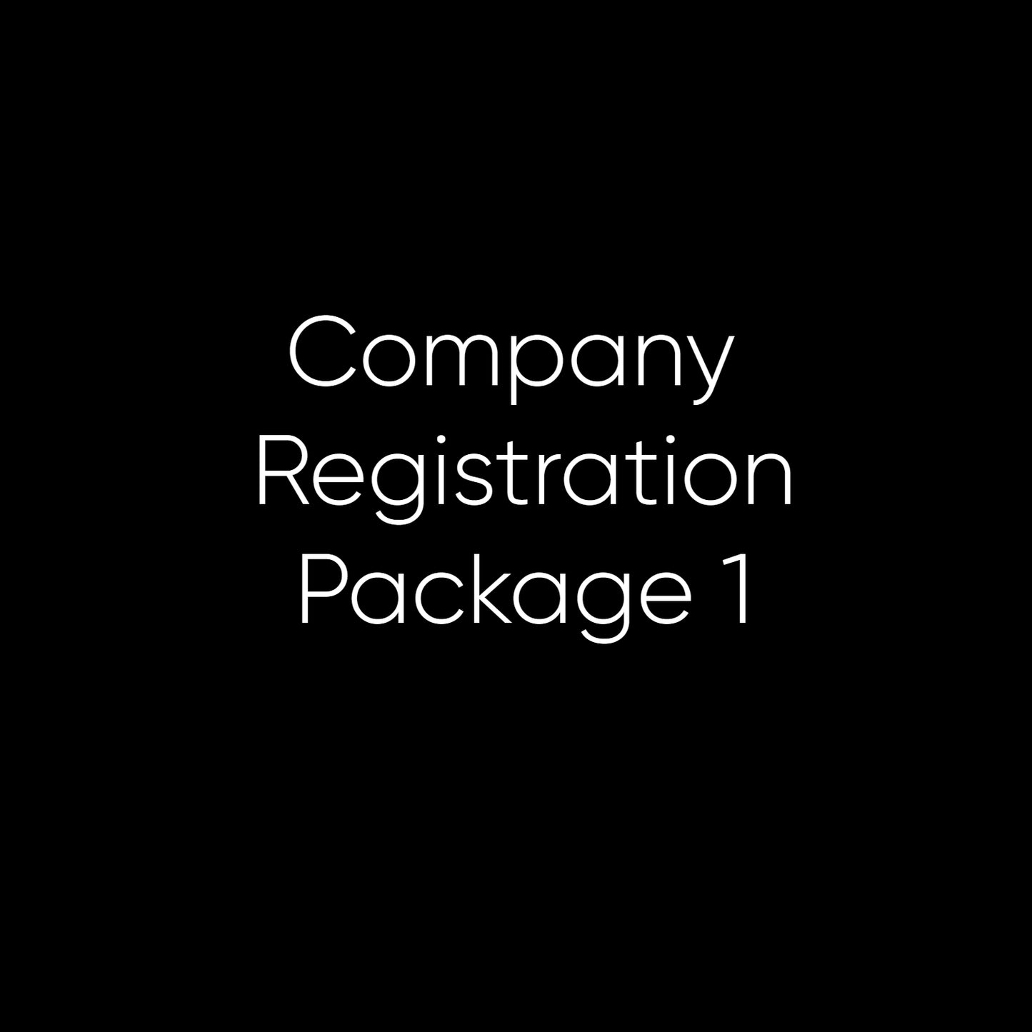 Company Registration - Package 1